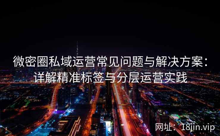 微密圈私域运营常见问题与解决方案：详解精准标签与分层运营实践